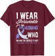I Wear Periwinkle For My Husband Esophageal Cancer Awareness T-Shirt - T-Shirt | Maroon