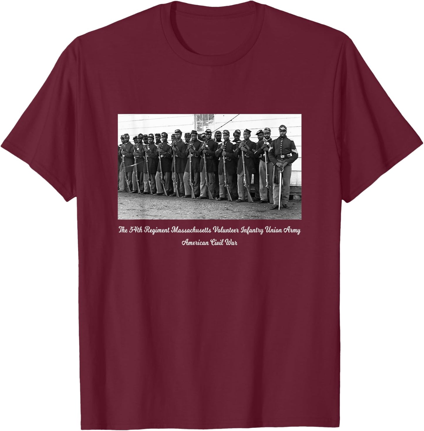 Civil US War Legacy Black History All Black Regiment T-Shirt - T-Shirt | Maroon