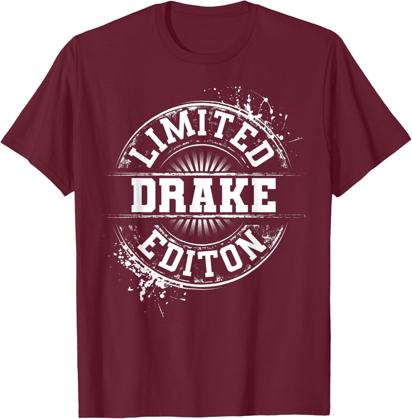 DRAKE Funny Surname Family Tree Birthday Reunion Gift T-Shirt - T-Shirt | Maroon
