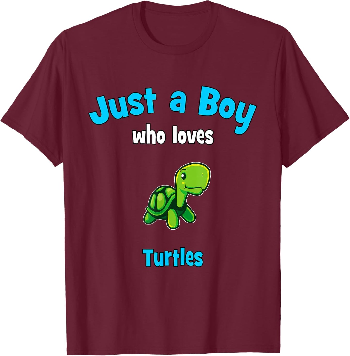 Boys Turtle Shirt | Kids Turtle T-Shirt - T-Shirt | Maroon