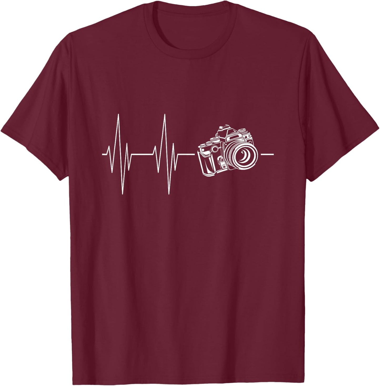 Camera Heartbeat Photography in the DNA T-Shirt - T-Shirt | Maroon