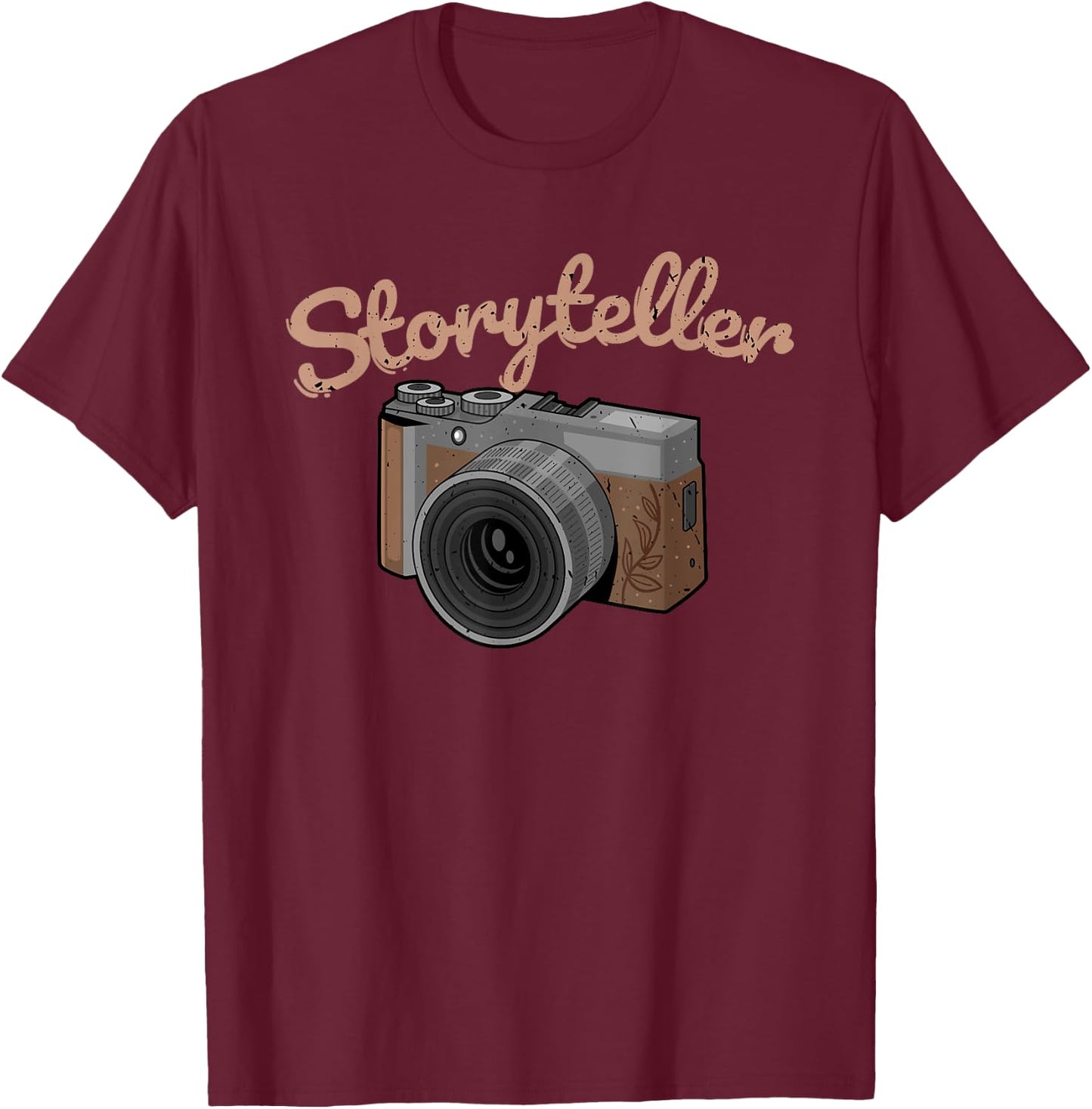Cool Storyteller Funny Camera Photographer Gift Men Women T-Shirt - T-Shirt | Maroon