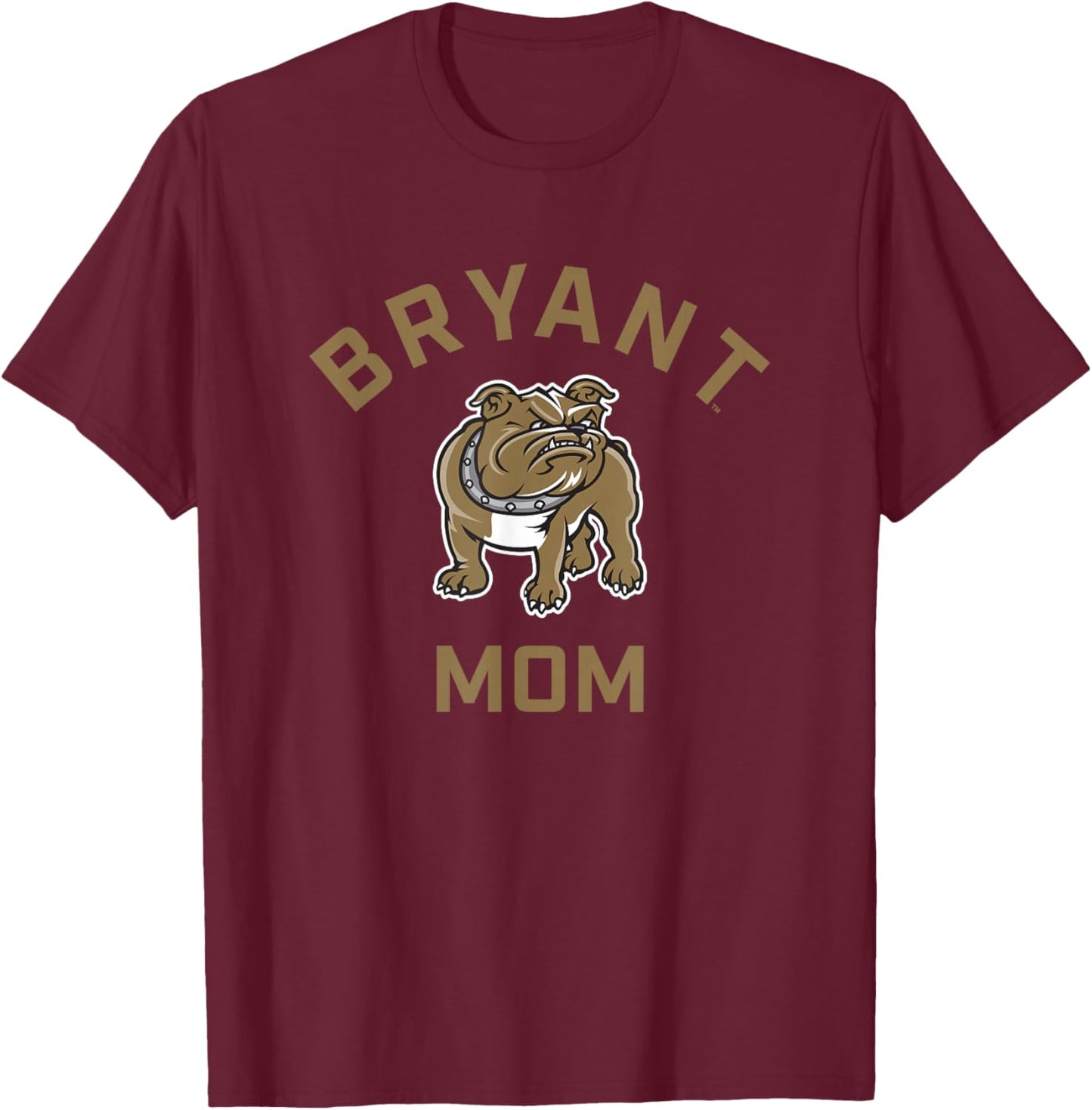 Bryant University Bulldogs Arched Mom T-Shirt - T-Shirt | Maroon