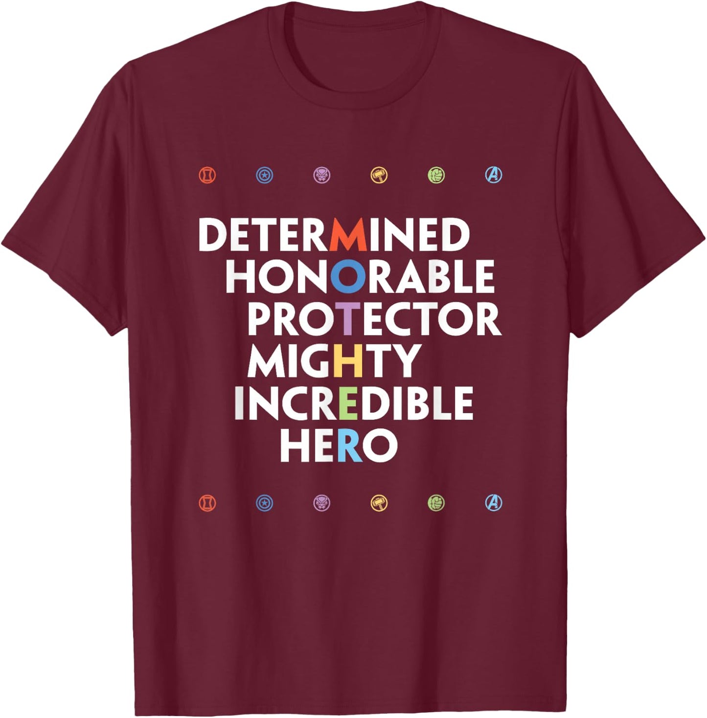 Marvel Avengers Super Hero Mother's Day T-Shirt - T-Shirt | Maroon