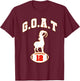 Vintage Distressed GOAT 12 Football T-Shirt - T-Shirt | Maroon