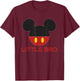 Disney Mickey Mouse Red Shorts Icon Little Bro Family T-Shirt - T-Shirt | Maroon