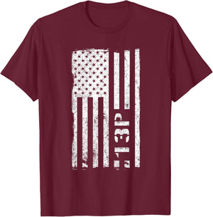 13P MLRS Operations Fire Direction Specialist Vintage Flag T-Shirt - T-Shirt | Maroon