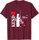 Kendo Fighter Japan Samurai Sinobi Japanese Martial Arts T-Shirt - T-Shirt | Maroon