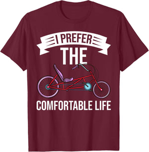Recumbent Bike Gift Bicycle Trike Biker T-Shirt - T-Shirt | Maroon
