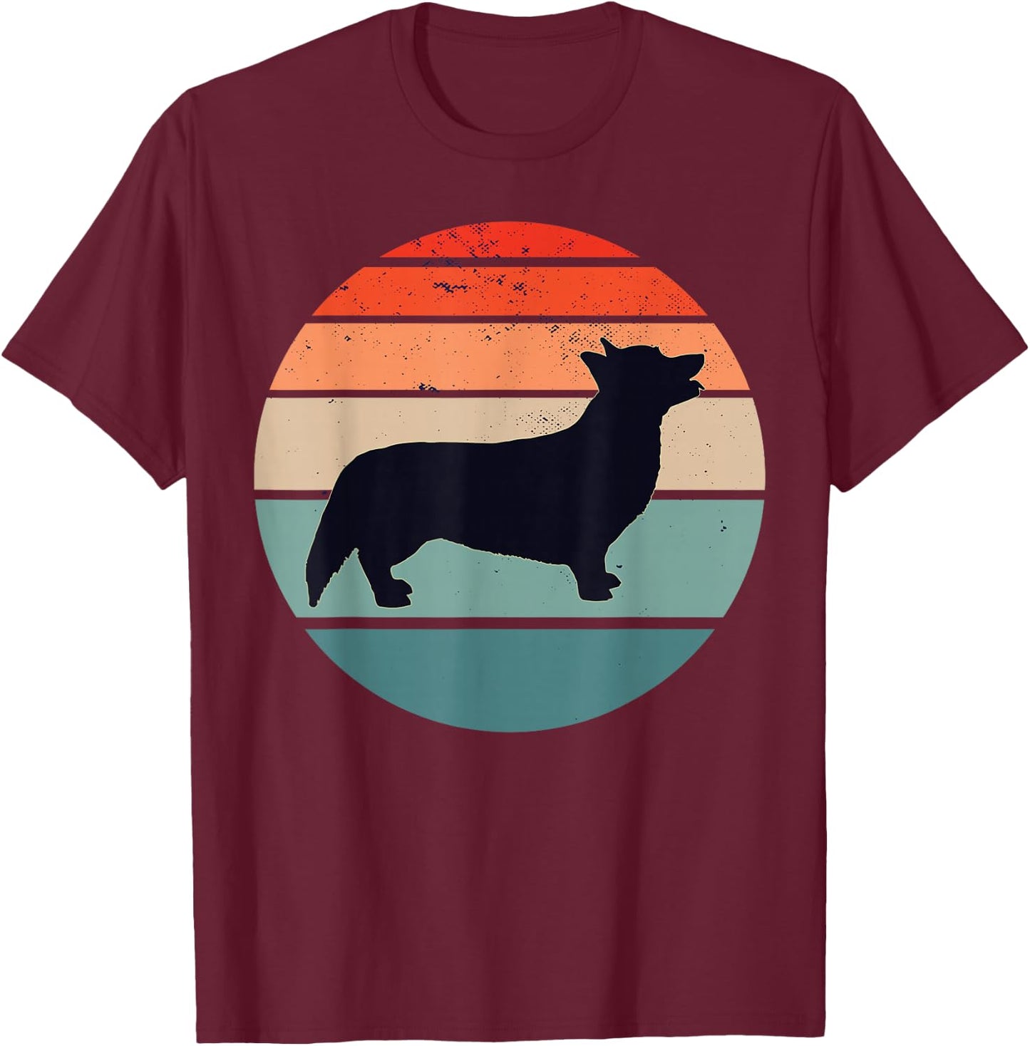 Welsh Corgi Pembroke Welsh Corgi Cardigan T-Shirt - T-Shirt | Maroon