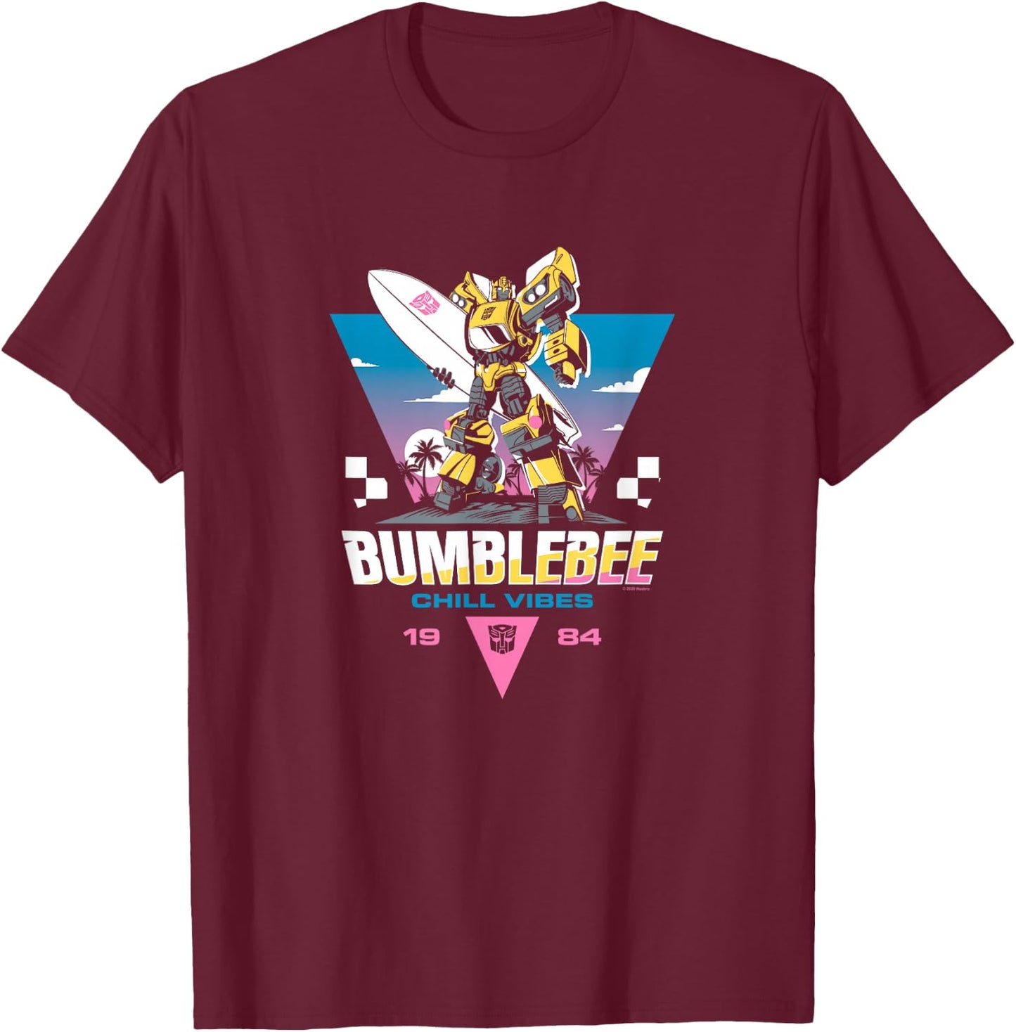 Transformers Bumblebee Chill Vibes Portrait T-Shirt - T-Shirt | Maroon
