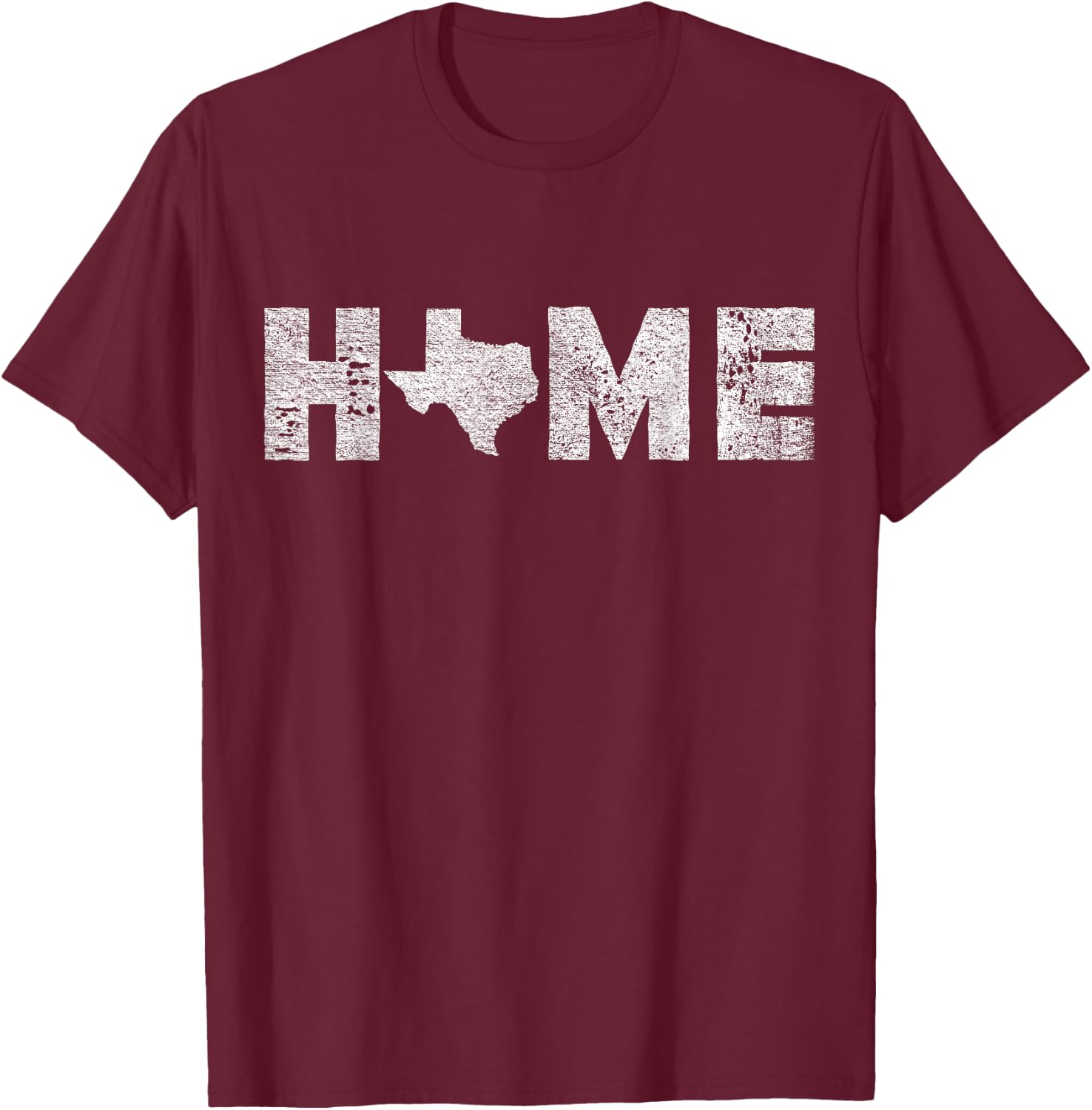 Vintage Texas is My Home | Native Texan Roots -Texas Fan T-Shirt - T-Shirt | Maroon
