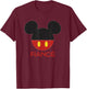 Disney Mickey Mouse Red Shorts Icon Fiancé Engagement Family T-Shirt - T-Shirt | Maroon