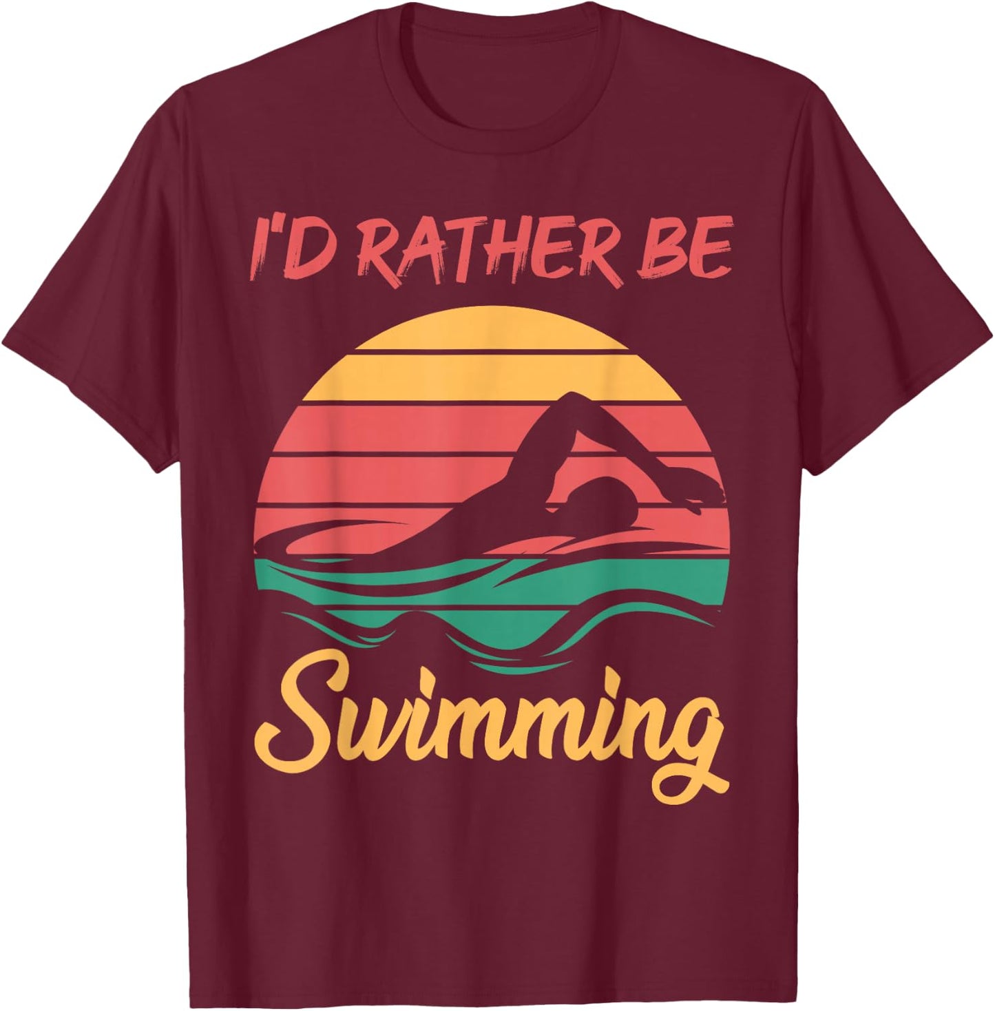 Water Rat Water Sports Hobby Swimming Club Swimming T-Shirt - T-Shirt | Maroon