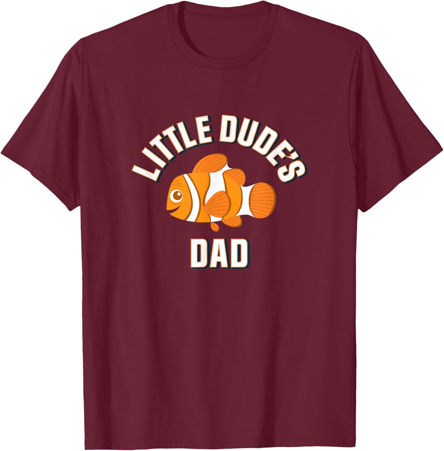 Disney Pixar Finding Nemo Father's Day Lil' Dude's Dad Logo T-Shirt - T-Shirt | Maroon