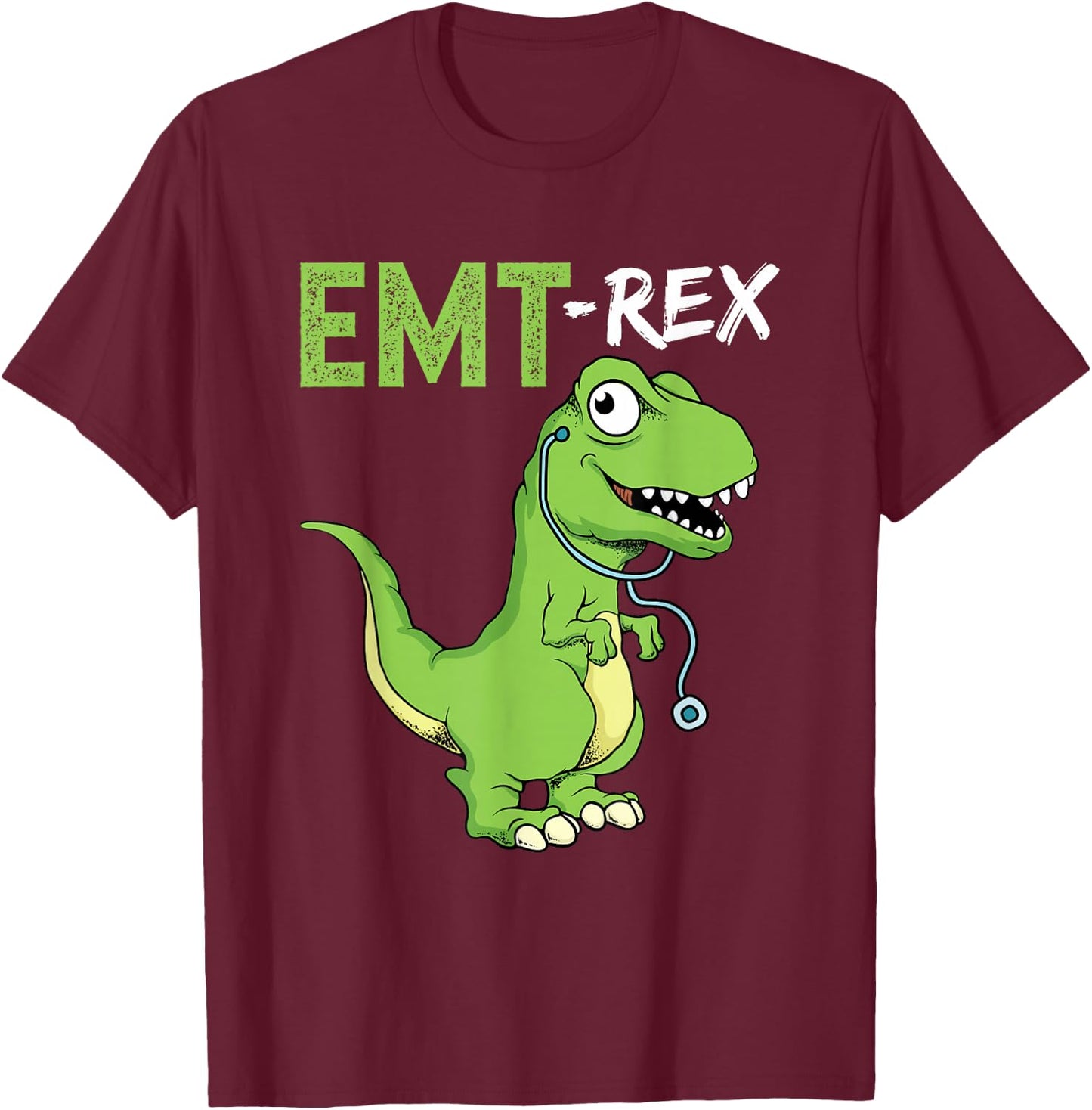 EMT Rex Funny Paramedic Graduation Firefighter T-Shirt - T-Shirt | Maroon