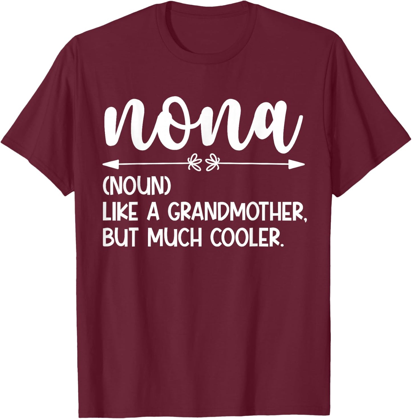 Nona Definition Nona Grandma Nona Grandmother T-Shirt - T-Shirt | Maroon