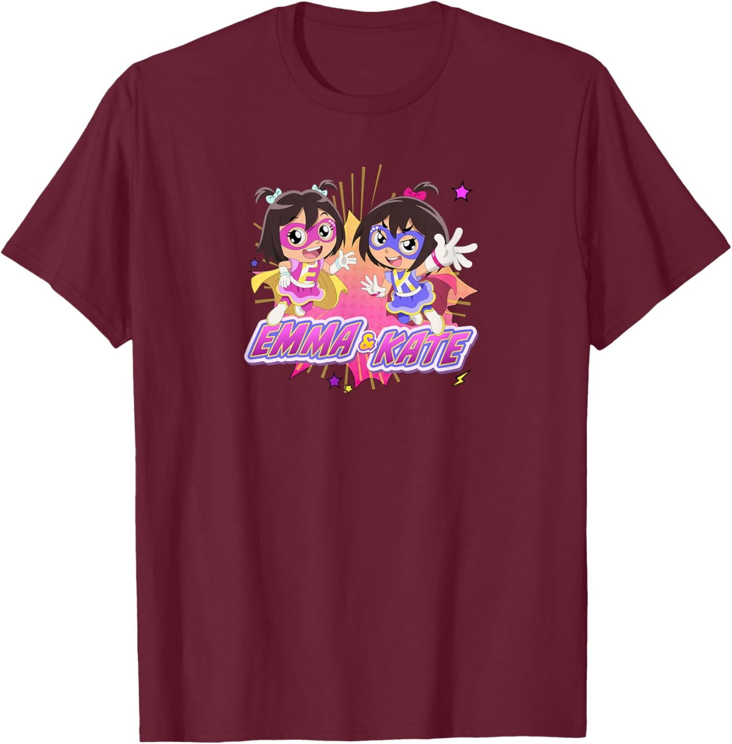Ryan's World The Movie Emma & Kate T-Shirt - T-Shirt | Maroon