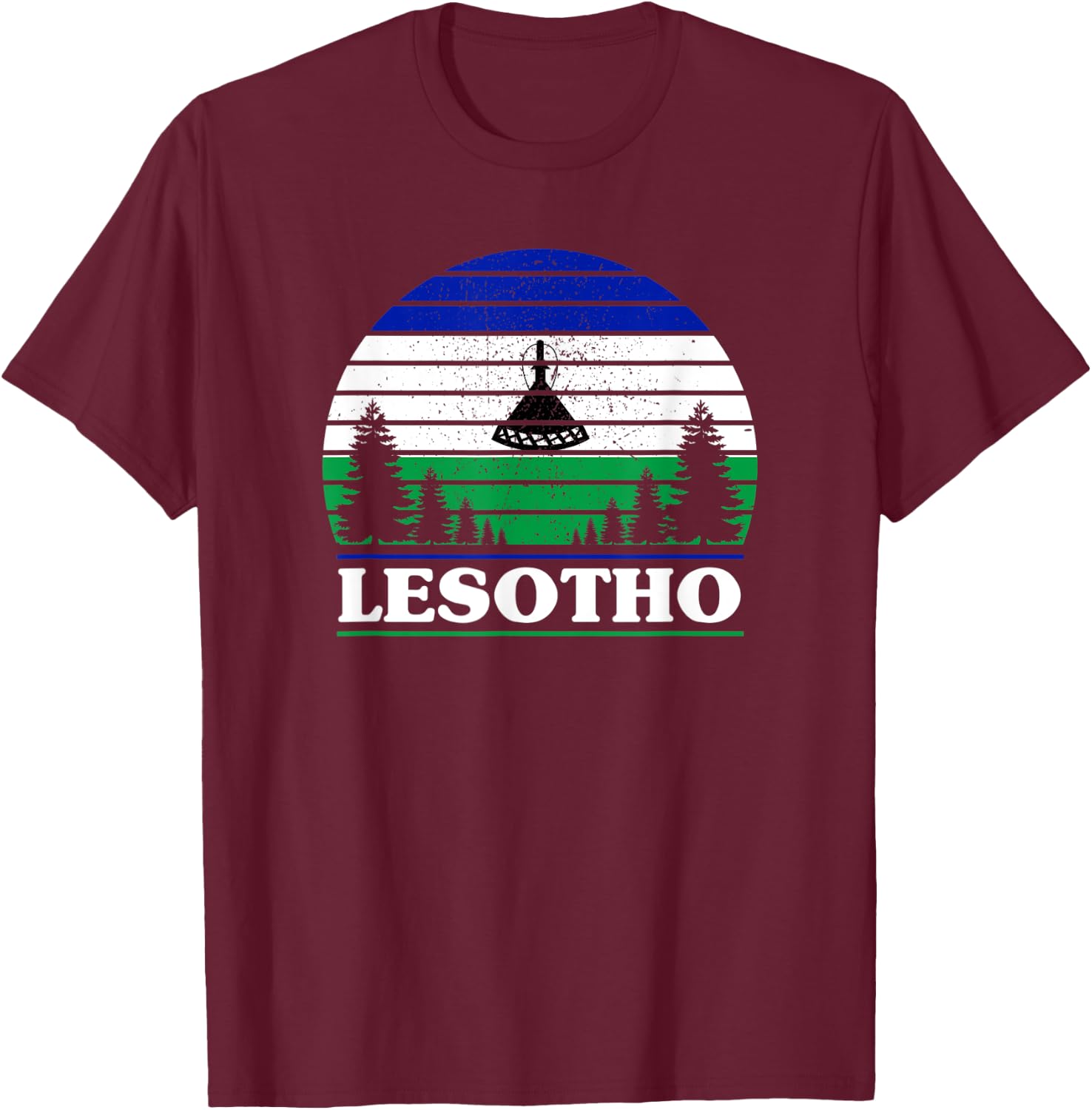 Lesotho T-Shirt - T-Shirt | Maroon