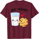 Milk and Cookie Best Friends Cute Kawaii Food & Drink Couple T-Shirt - T-Shirt | Maroon