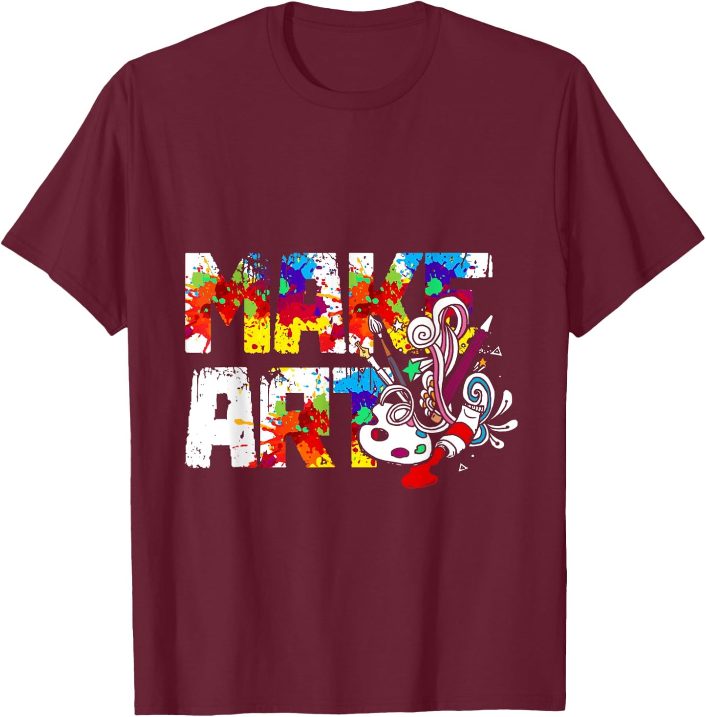 Make Art T-Shirt - T-Shirt | Maroon