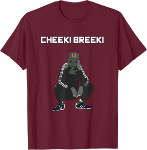 Cheeki Breeki - Gopnik Slav Style Funny Gamer Stalker T-Shirt - T-Shirt | Maroon