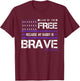 Land Of The Free Month Of The Military Child American Flag T-Shirt - T-Shirt | Maroon