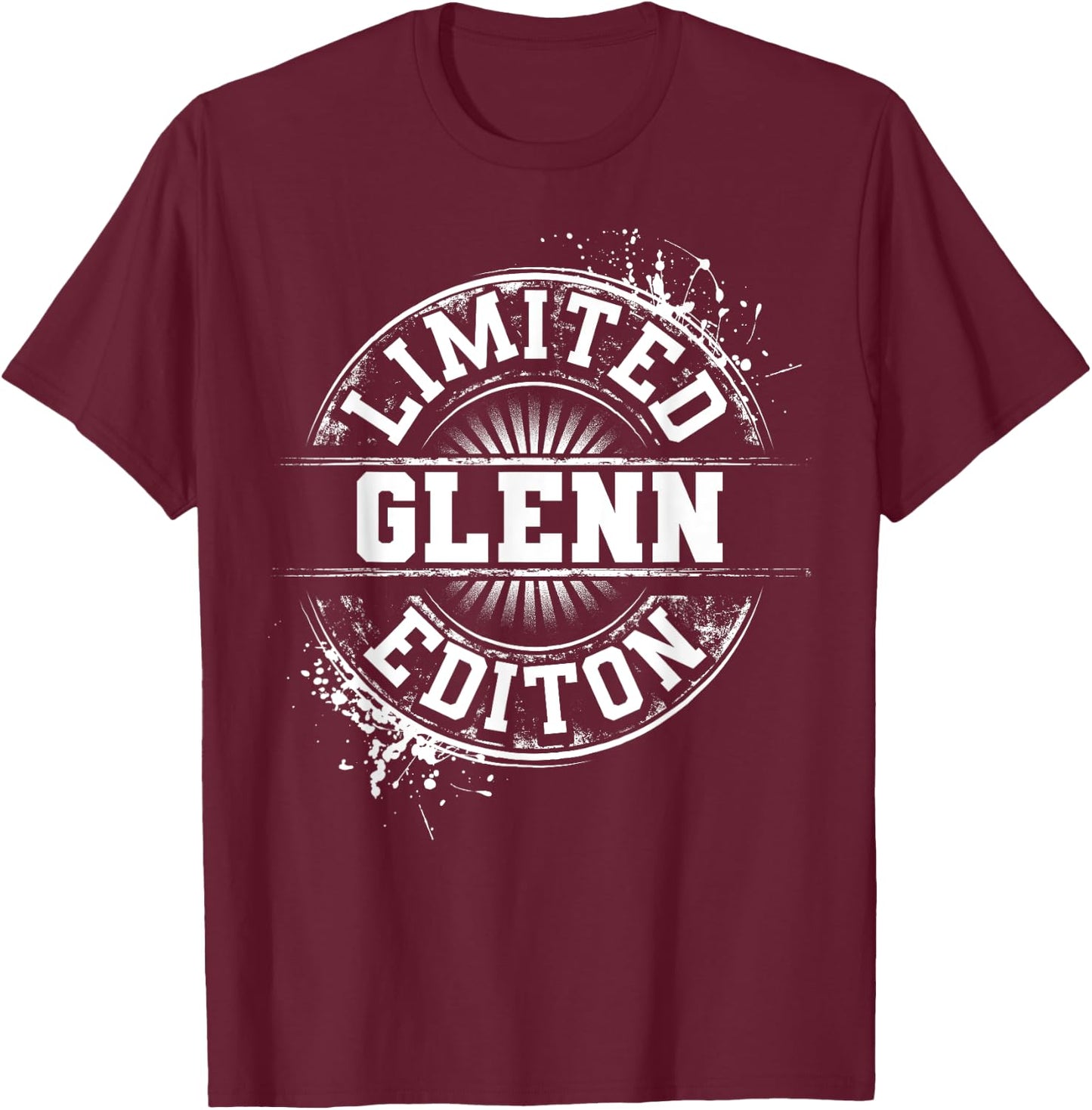 GLENN Funny Surname Family Tree Birthday Reunion Gift T-Shirt - T-Shirt | Maroon