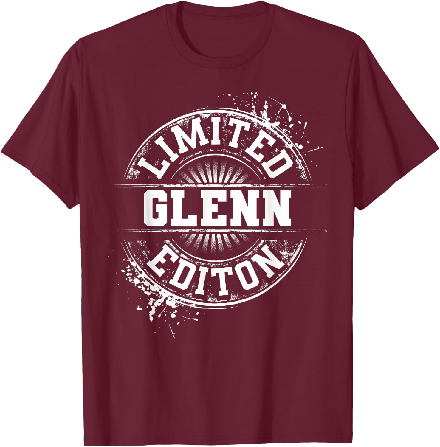 GLENN Funny Surname Family Tree Birthday Reunion Gift T-Shirt - T-Shirt | Maroon