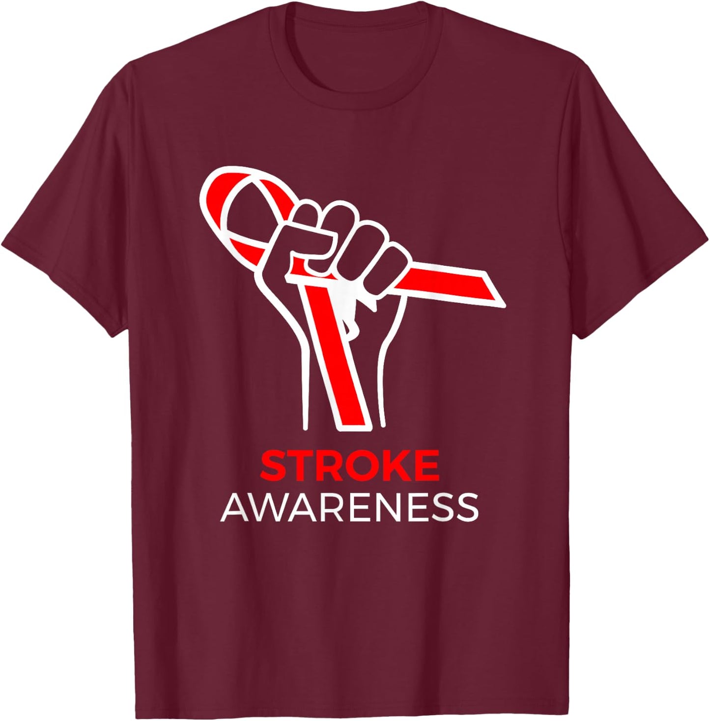 Sroke Survivor Shirt National Stroke Awareness T-Shirt - T-Shirt | Maroon