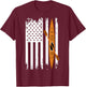 Kayak US Flag Kayaking Outdoor Adventurer Athletic Kayaker T-Shirt - T-Shirt | Maroon
