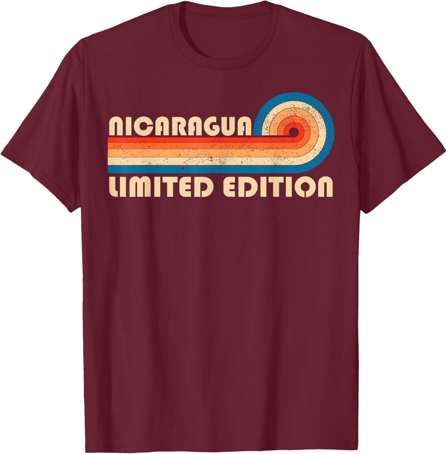 NICARAGUA Country Travel Vacation Souvenir T-Shirt - T-Shirt | Maroon