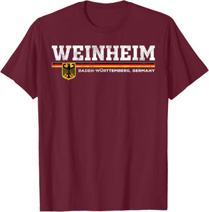 Weinheim Germany / Deutschland T-Shirt - T-Shirt | Maroon