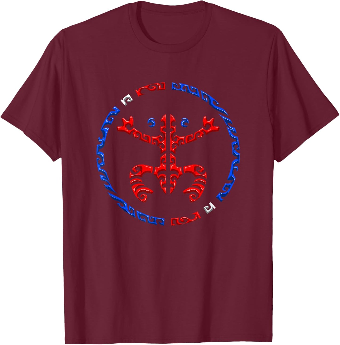 Puerto Rico Coqui Frog Taino - Boricua Tribal Style T-Shirt - T-Shirt | Maroon