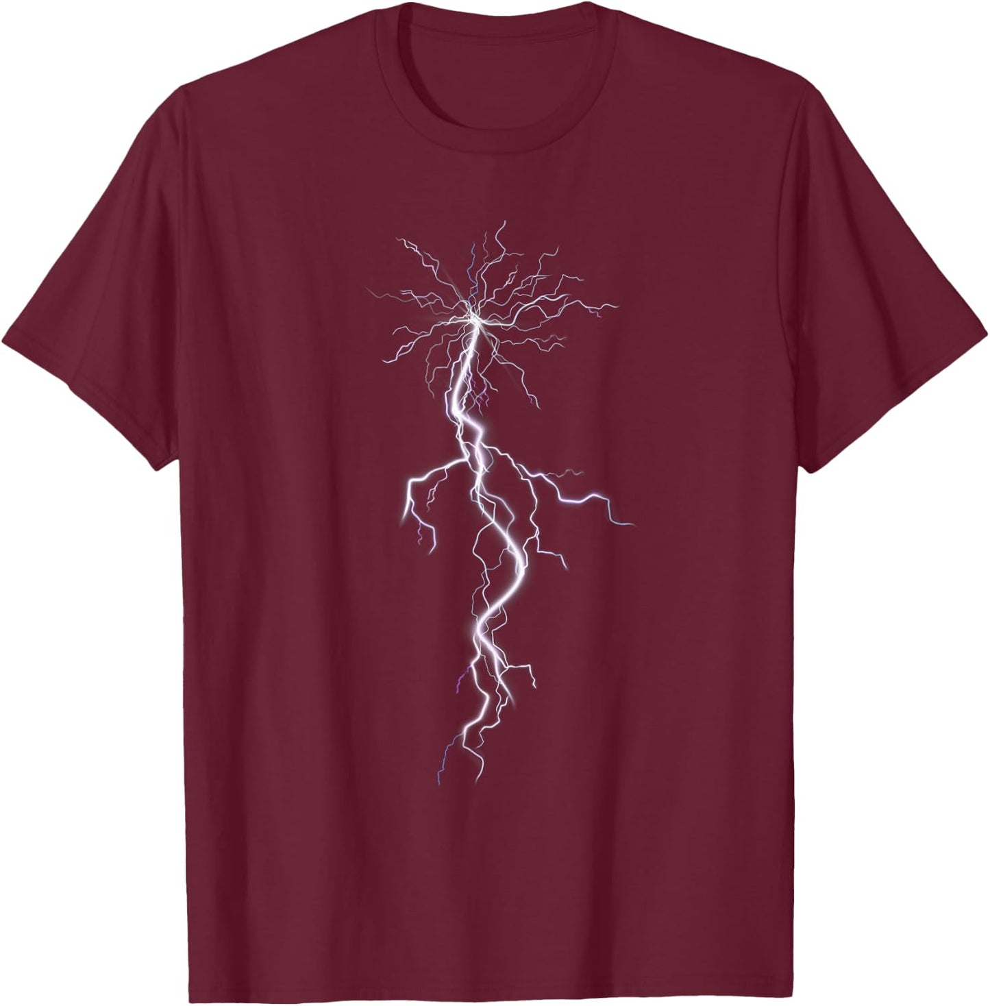Lightning Storms I Lightning Bolt T-Shirt - T-Shirt | Maroon