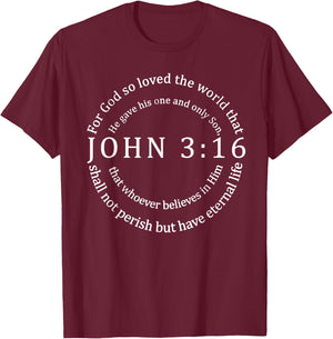 John 3:16 T-Shirt - T-Shirt | Maroon