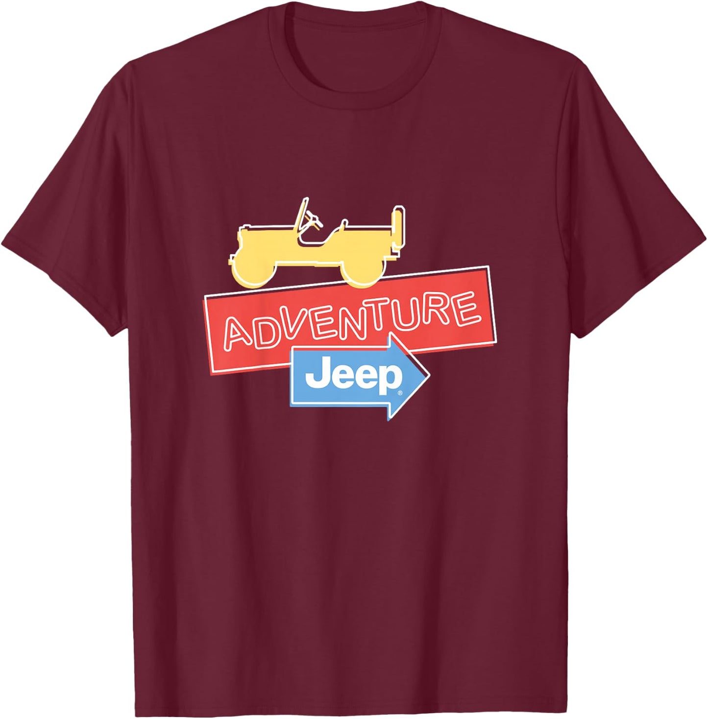 Kids J is for Jeep - Officially Licensed T-Shirt - T-Shirt | Maroon