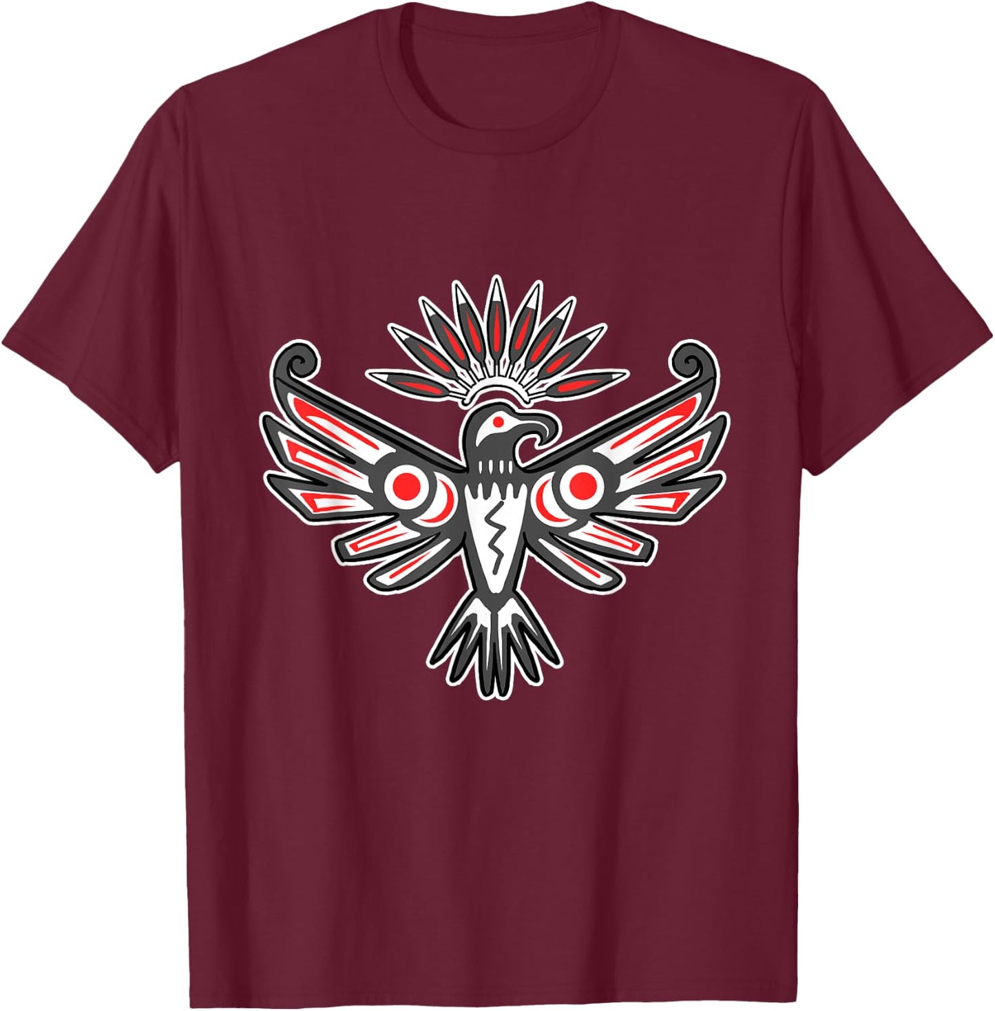 Native American Thunderbird Indigenous Peoples Day T-Shirt - T-Shirt | Maroon