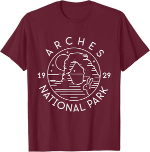 Arches National Park 1929 Moab Utah T-Shirt - T-Shirt | Maroon