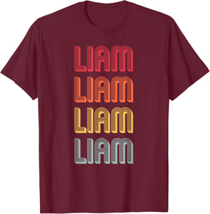 LIAM Gift Name Personalized Funny Retro Vintage Birthday T-Shirt - T-Shirt | Maroon
