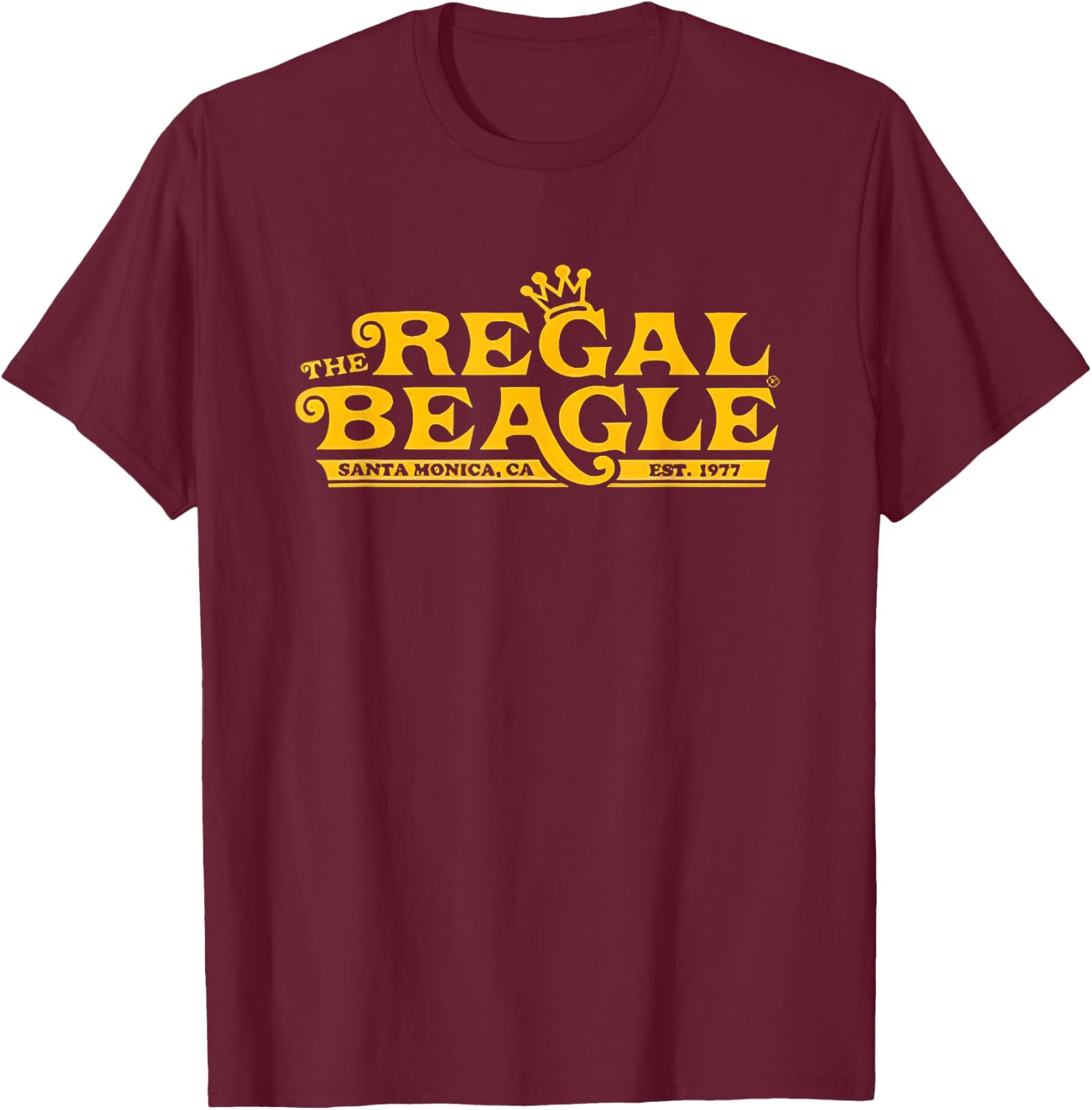 Santa Monica Los Angeles Retro Vintage T-Shirt - T-Shirt | Maroon