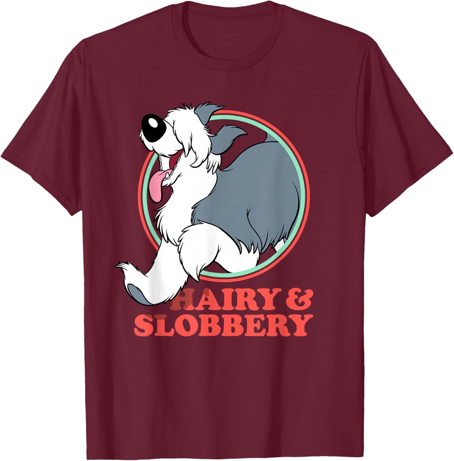 Disney The Little Mermaid Max Hairy & Slobbery T-Shirt - T-Shirt | Maroon