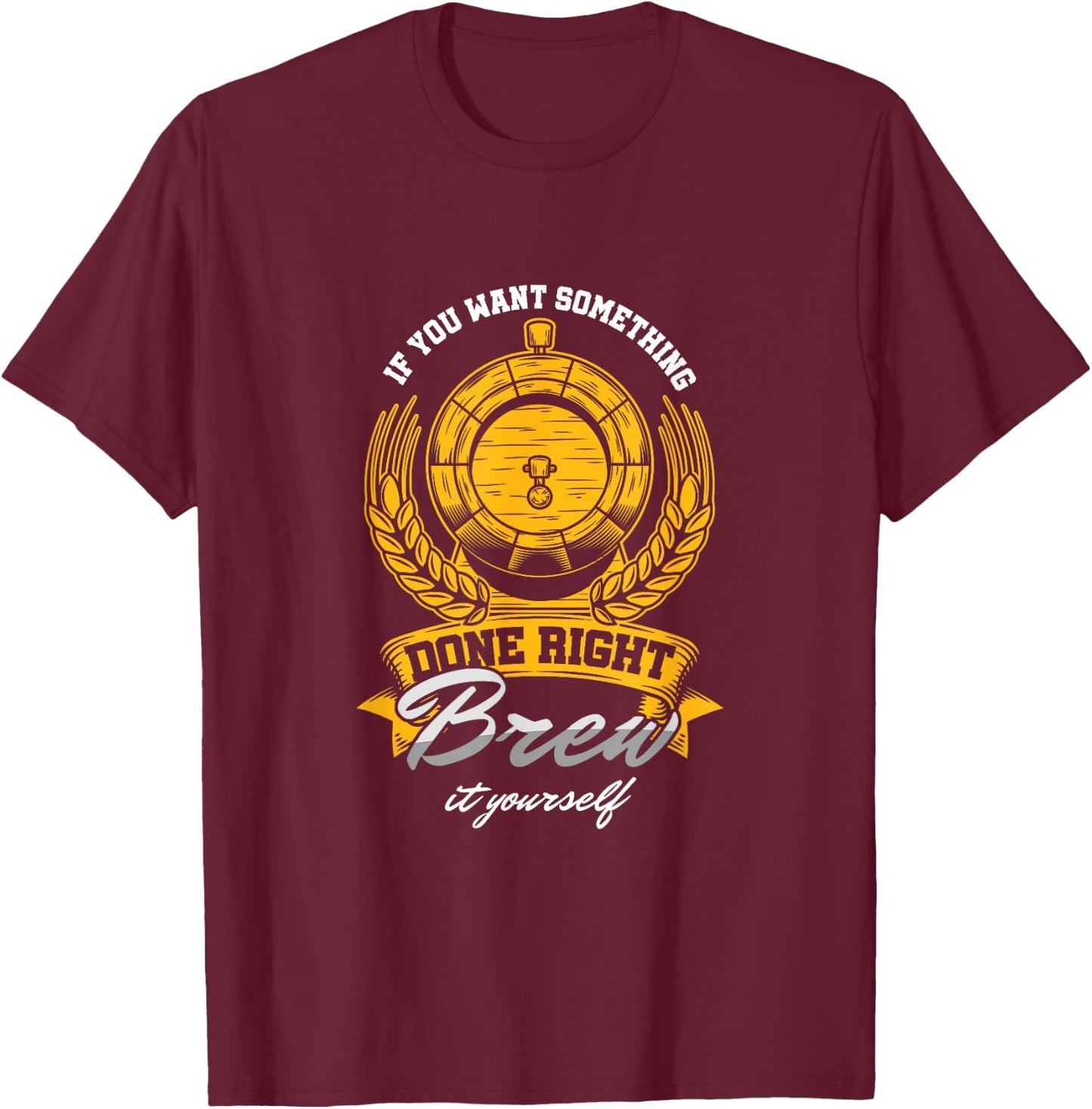 Beer Brewing Master Home Brewing Beer Brewing Beer Drinker T-Shirt - T-Shirt | Maroon