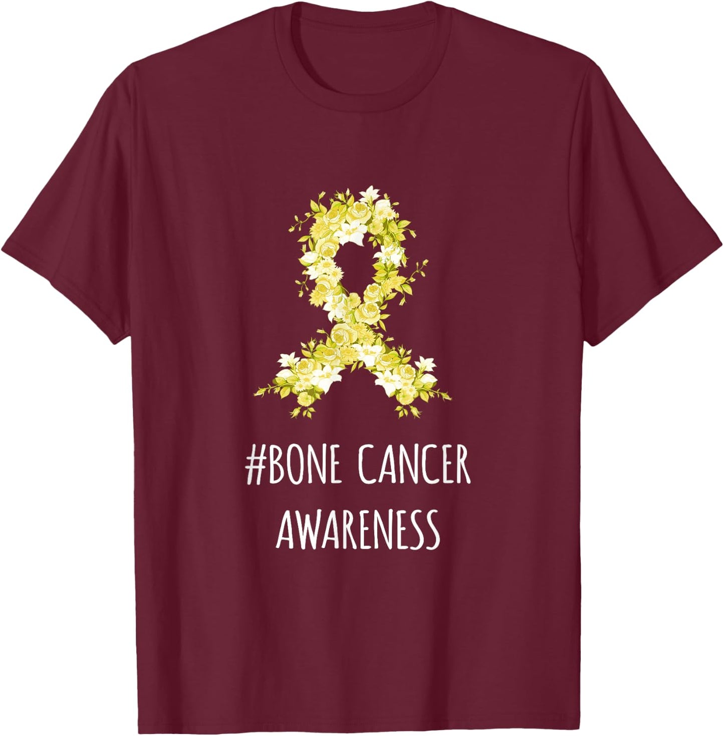 Bone Cancer Attention Shirt | Bone Cancer T-Shirt - T-Shirt | Maroon