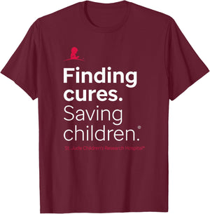 St. Jude Finding Cures. Saving Children. T-Shirt - T-Shirt | Maroon