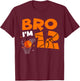 12th Birthday Shirt Boy Bro I'm 12 Year Old Basketball Theme T-Shirt - T-Shirt | Maroon