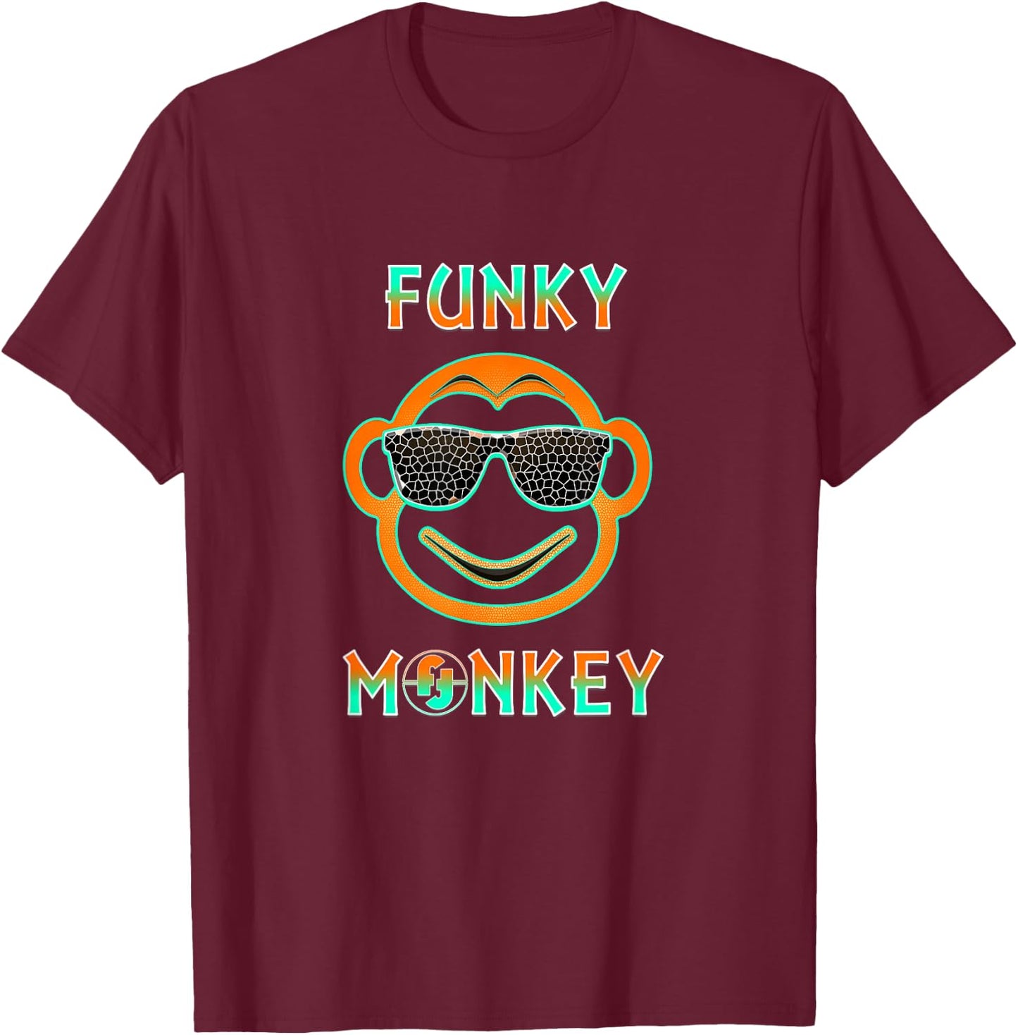 Monkey Shirt Funky Monkey Gifts , Women, Kids Monkey T-Shirt - T-Shirt | Maroon