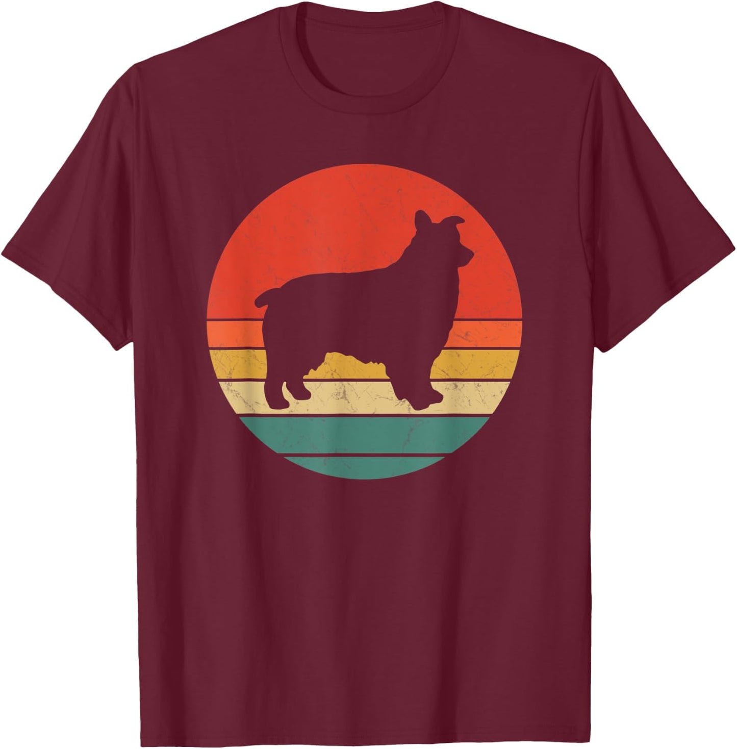 Miniature Australian Shepherd Vintage Dog Mini Aussie Gift T-Shirt - T-Shirt | Maroon