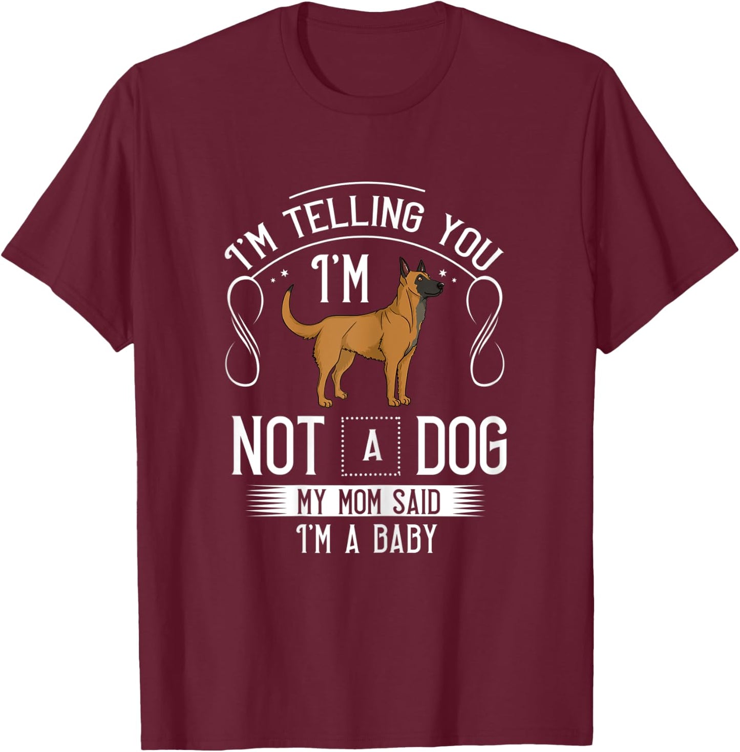 Belgian Malinois Dog Puppies Owner Lover T-Shirt - T-Shirt | Maroon