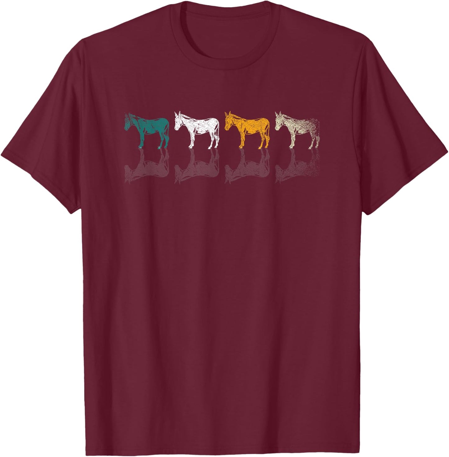 Retro Donkey T-Shirt - T-Shirt | Maroon